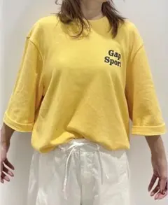 GAP 半袖 7分袖 Tシャツ 少し分厚め 大きいサイズ XL イエロー 美品