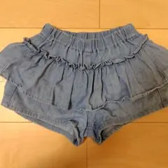 BREEZE フリル付きデニムショートパンツ 90