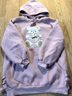 LIZLISA リズリサ ボアクマ裏起毛 パーカーワンピース