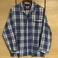 GIANNI VALENTINO 長袖シャツ 青と白チェック　バレンティノのサムネイル