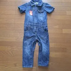 e.a.Bエーアーベー/キッズ半袖デニムサロペット/サイズ100