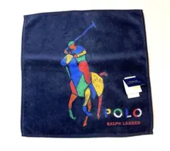 新品未使用Polo Ralph Lauren ネイビー タオルハンカチ
