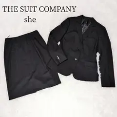 THE SUIT COMPANY she 黒スーツ 38 M 就活 通勤 面接