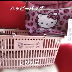 さ*ん様 ハローキティ ショッピングバスケット 買い物かご ピンク ヒョウ柄 か さ*ん様 ハローキティ ショッピングバスケット 買い物かご ピンク