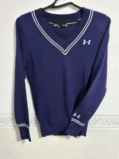 アンダーアーマーネイビー Vネックセーター MD/M