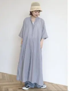 アメリカンホリック　ふんわりインドボイルロングワンピース