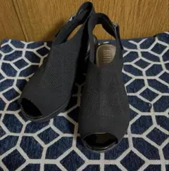 fitfit 極美品⭐︎ニットサンダル　23.5cm ブラックシルバーラメ