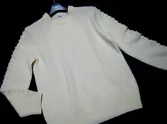 イエナ☆美品！お花モチーフ ウールニットプルオーバー☆M〜L相当