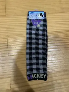 ミッキーマウス チェック柄レッグウォーマー