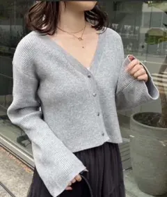 one after another NICE CLAUP グレーカーディガン