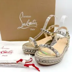 クリスチャンルブタン ピラクロウ スタッズ ストラップ付 サンダル 厚底 778