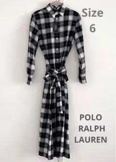 POLO ラルフローレン　チェック　ワンピース　ウール　米国購入　新品
