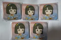 蓮ノ空　セガラッキーくじ　F賞 スクエア缶バッジ 百生吟子　5個セット