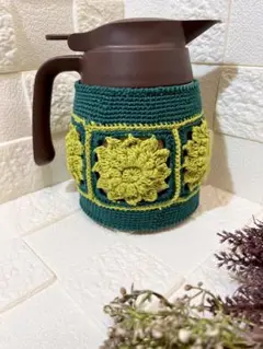 サーモス　ステンレス　ポット カバー おしゃれ　ハンドメイド 1ℓ