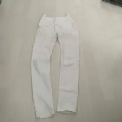 ハイウエストスキニーパンツ しろ