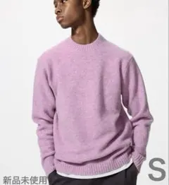 ユニクロ スフレヤーンクルーネックセーター パープル Ｓ