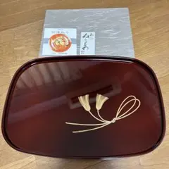会津塗　漆器 盆 金色装飾のサムネイル