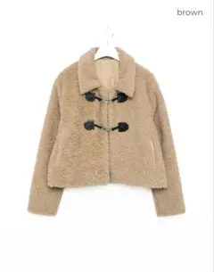 nugu your closetバックルポイントファージャケット brown