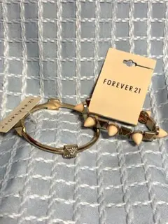 FOREVER21 スタッズ バングル ブレスレット 2個セット ゴールド