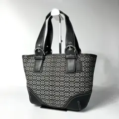 コーチ COACH トートバッグ シグネチャー 黒 キャンバス レザー 939