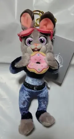 ズートピア　10周年　ジュディ　ぬいぐるみキーホルダー　ドーナツ