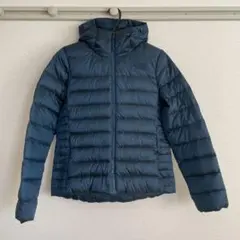 THE NORTH FACE ダウンジャケット フード付き ダークブルー