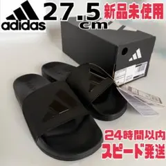 【新品27.5】アディダス アディレッタ シャワー サンダル ブラック×ブラックのサムネイル