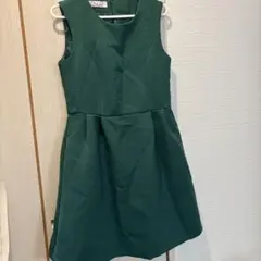 ノースリーブ ダークグリーン ワンピース　※一度のみ着用