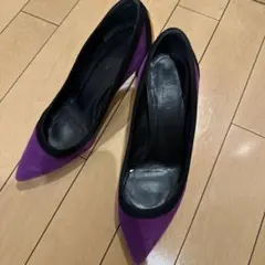 GUCCI スエード パンプス パープル×イエローのサムネイル