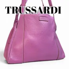 TRUSSARDI トラサルディ トートバッグ ピンク パープル イタリア製のサムネイル
