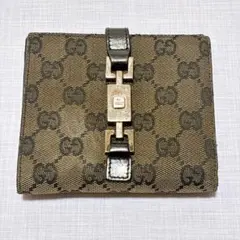 GUCCI GGキャンバス 二つ折り財布 ジャッキー - メルカリ