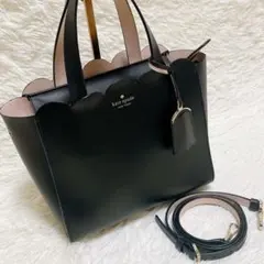 ケイトスペード　マグノリアストリート　ハンドバッグ　2way　レザー　黒