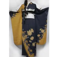 小振袖◆振袖149cm 単品◆卒業式 袴 正絹 二尺袖成人式小柄な方向けQS33のサムネイル