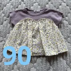PAIR MANON/ペアマノン フリル付き半袖Tシャツ トップス 90 女の子