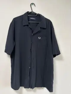 フレッドペリー　半袖シャツ　ネイビー