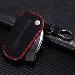 メルセデスベンツ AMG アルカンターラ キーケース ブラック レッドステッチpのサムネイル