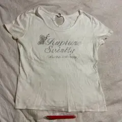 ホワイト Tシャツ 蝶のモチーフ M