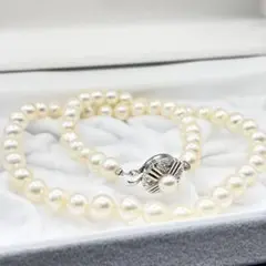 美品✨ テリ強 あこや真珠 6.0-6.4mm ネックレス パール 本真珠 あこや真珠 ネックレス アコヤパール テリ巻き最高 6.0〜6.4㎜ M840