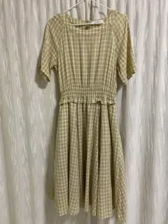 moussy チェック柄 バックオープン ワンピースのサムネイル