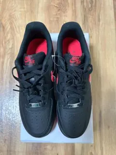 AIR force1 07 エアフォースワン 黒 赤 ブラック レッド26.5