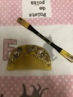 べっ甲風の櫛とかんざしセット