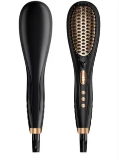 ブラシ型ヘアアイロン ブラック