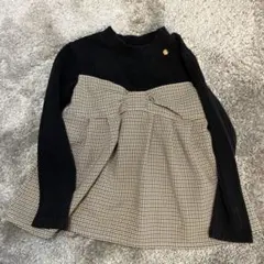 Petit main チェック柄チュニック