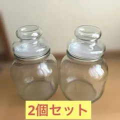 ゆらゆらガラス 菓子瓶 4点セット｜古道具 花器 保存瓶 昭和レトロ ゆらゆらガラス 菓子瓶 4点セット｜古道具 花器 保存瓶 昭和レトロ