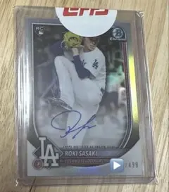【佐々木朗希】RC 499枚限定　直筆サイン topps chrome