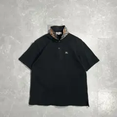 90s Burberry ポロシャツ ブラック ノバチェック swag 短丈 - メルカリ