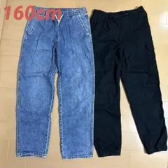H＆M デニムズボン ジョガーパンツ 2本セット