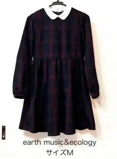 earth music&ecology チェック柄ワンピース　サイズＭ