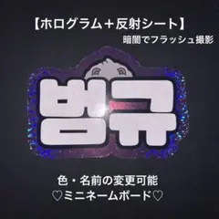 オーダーミニネームボード TXT ボムギュ スマホ用 ミニネムボ 反射シート