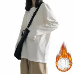 裏起毛タイプ&ホワイト色 2XLサイズ 新品 長袖 ロングTシャツ